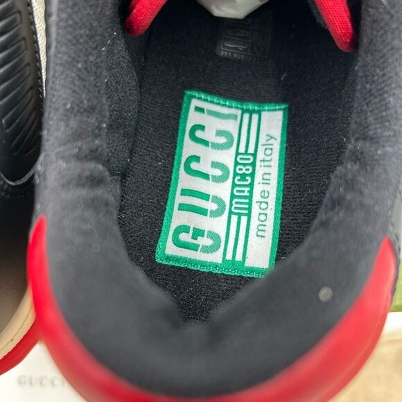 Men's Gucci, Mac 80 low top leather sneakers size 9.5 fits 10 US made in Italy - Picture 10 of 11